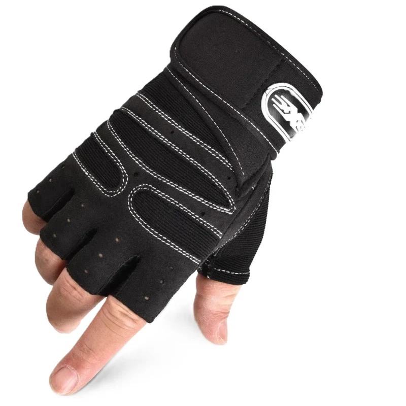 Sporthandschuhe mit Handgelenkschutz, Fitness, Radfahren, Wandern, Workout, fingerlos