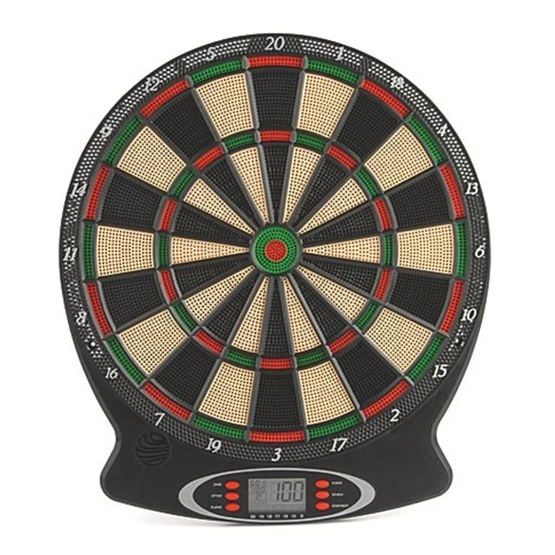 Elektronische Dartscheibe Deluxe, 43 x 37,6 x 2 cm, inklusive 6 Dartpfeilen, Soundeffekte, 159 Spielmodi