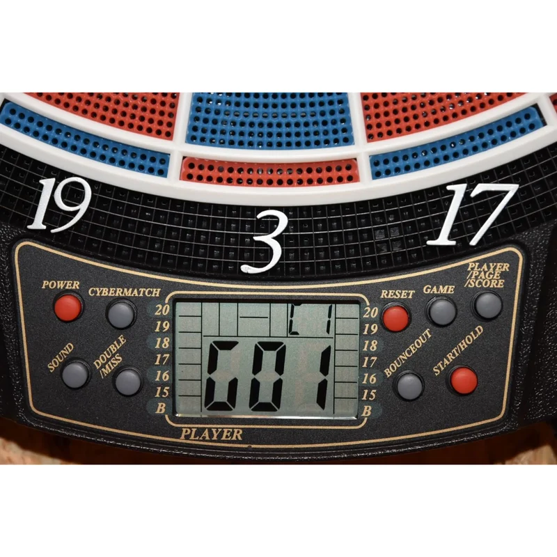 Elektronik-Dartscheibe Deluxe, Ausklappbar, viele verschiedene Spielmodi, bis zu 8 Spieler