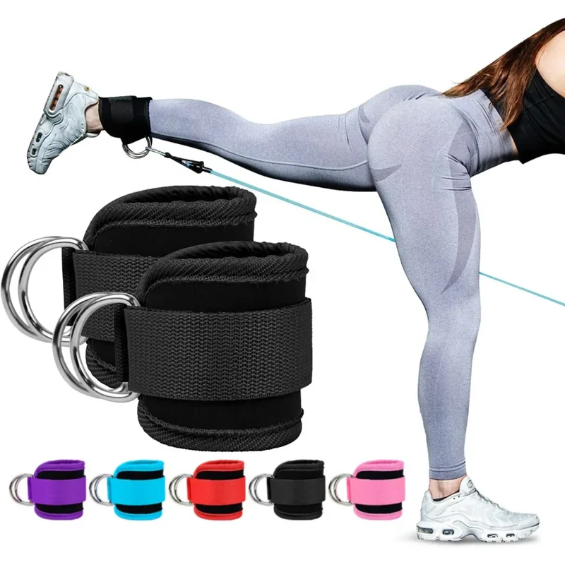 Beinschlaufe mit Klettverschluss, Hochwertige Fußmanschette für Oberschenkel & Gesäßtraining, Fitness & Kabelzuggerät