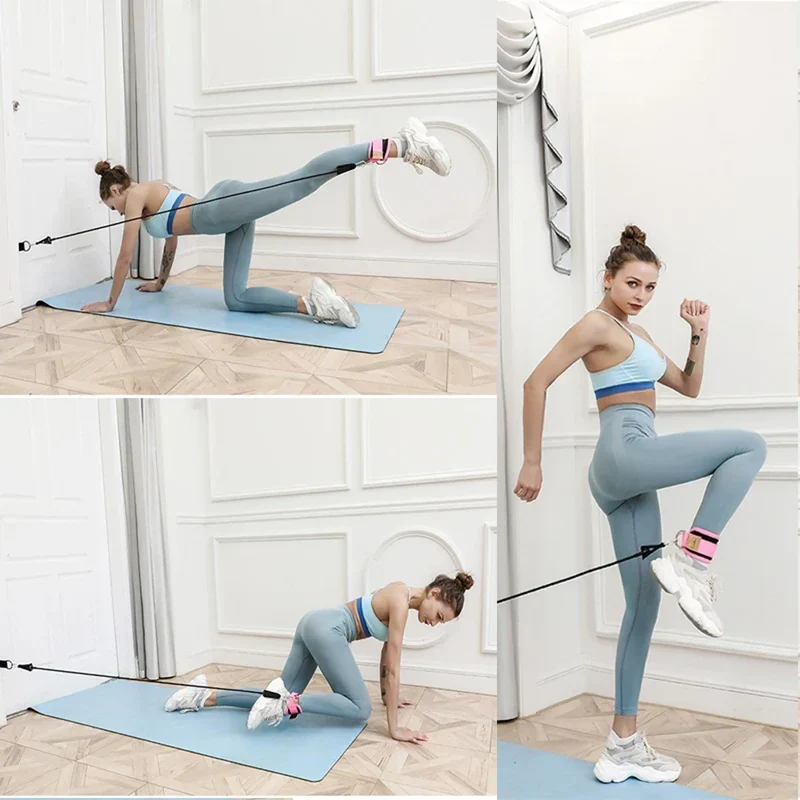 Beinschlaufe mit Klettverschluss, Hochwertige Fußmanschette für Oberschenkel & Gesäßtraining, Fitness & Kabelzuggerät
