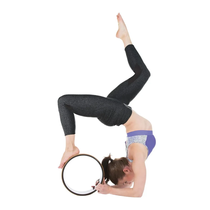 Yoga Rad mit Kork, 32 cm Durchmesser, Rutschfestes Yoga Wheel zur Haltungskorrektur & Rückendehnungnachhaltig und pflegeleicht
