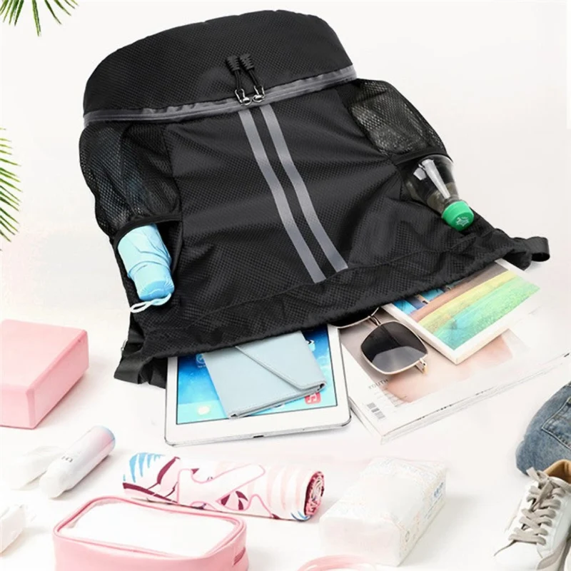 Sport-Rucksack mit Schuhfach & Nassfach, wasserabweisender Turnbeutel mit Kordelzug für Basketball, Fitness & Outdoor – 30–45L