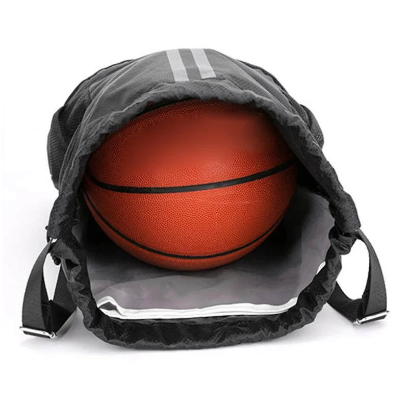 Sport-Rucksack mit Schuhfach & Nassfach, wasserabweisender Turnbeutel mit Kordelzug für Basketball, Fitness & Outdoor – 30–45L