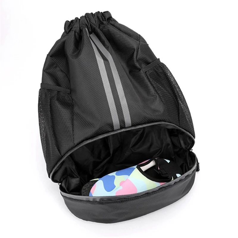 Sport-Rucksack mit Schuhfach & Nassfach, wasserabweisender Turnbeutel mit Kordelzug für Basketball, Fitness & Outdoor – 30–45L