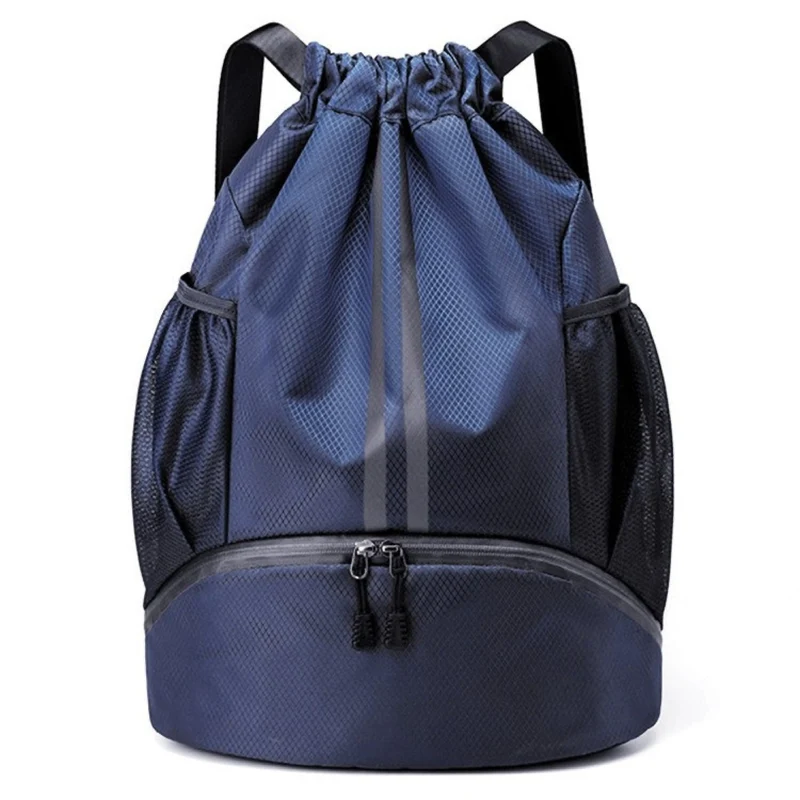 Sport-Rucksack mit Schuhfach & Nassfach, wasserabweisender Turnbeutel mit Kordelzug für Basketball, Fitness & Outdoor – 30–45L