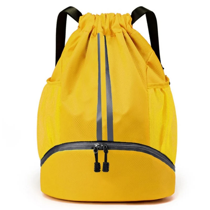 Sport-Rucksack mit Schuhfach & Nassfach, wasserabweisender Turnbeutel mit Kordelzug für Basketball, Fitness & Outdoor – 30–45L