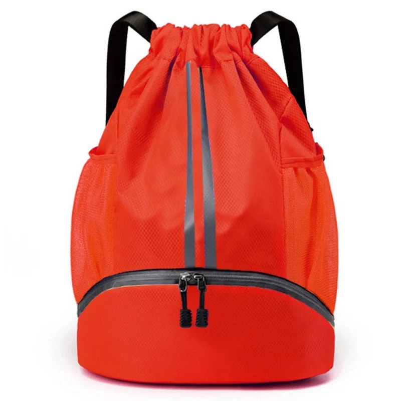 Sport-Rucksack mit Schuhfach & Nassfach, wasserabweisender Turnbeutel mit Kordelzug für Basketball, Fitness & Outdoor – 30–45L