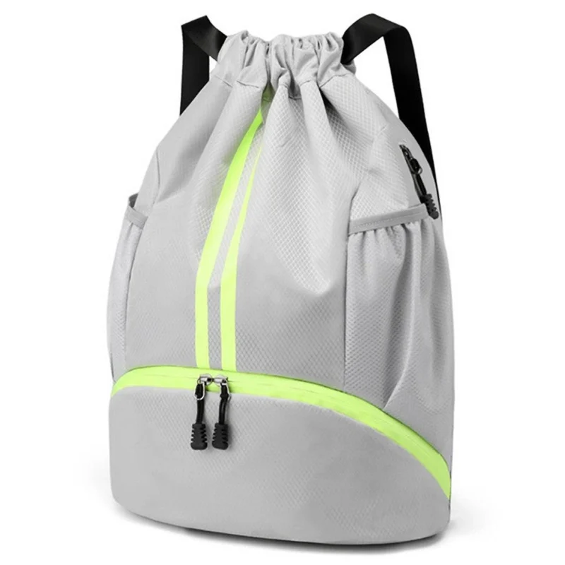 Sport-Rucksack mit Schuhfach & Nassfach, wasserabweisender Turnbeutel mit Kordelzug für Basketball, Fitness & Outdoor – 30–45L