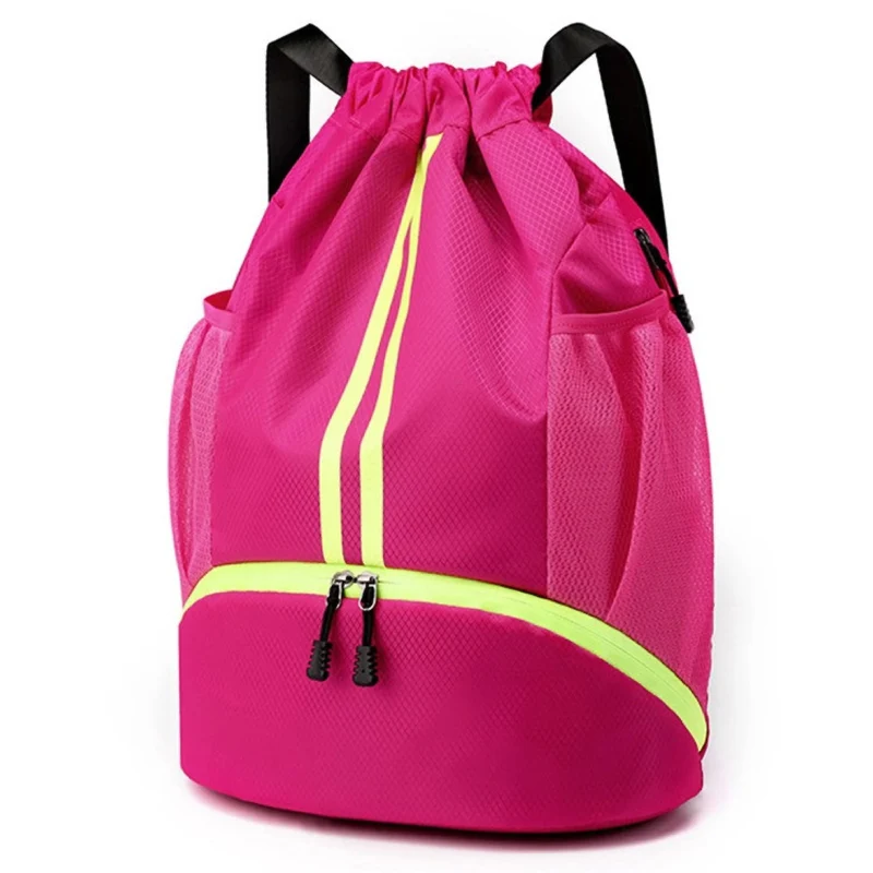 Sport-Rucksack mit Schuhfach & Nassfach, wasserabweisender Turnbeutel mit Kordelzug für Basketball, Fitness & Outdoor – 30–45L