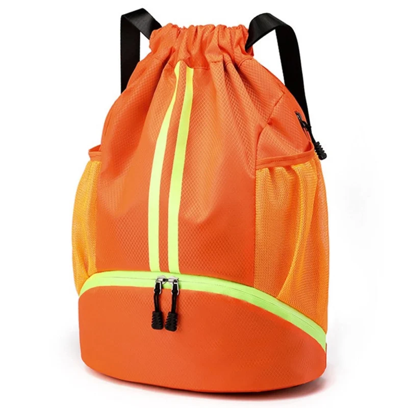 Sport-Rucksack mit Schuhfach & Nassfach, wasserabweisender Turnbeutel mit Kordelzug für Basketball, Fitness & Outdoor – 30–45L