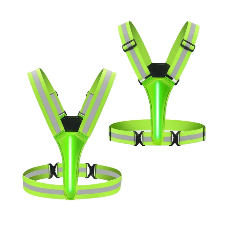 Leuchtende Laufweste Ultraleichte Sportweste LED für Outdoor Jogging, Marathon & Radfahren