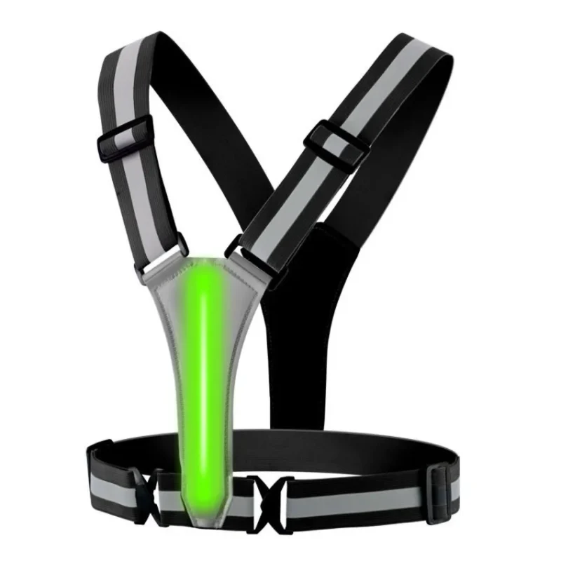 Leuchtende Laufweste Ultraleichte Sportweste LED für Outdoor Jogging, Marathon & Radfahren