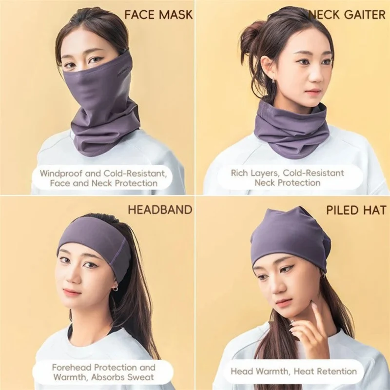 Sturmhaube & Nackenwärmer – Winter Gesichtsmaske Balaclava Winddichter Gesichtsschutz mit Fleecefutter, 4-in-1 Funktion als Maske, Mütze, Kopfband