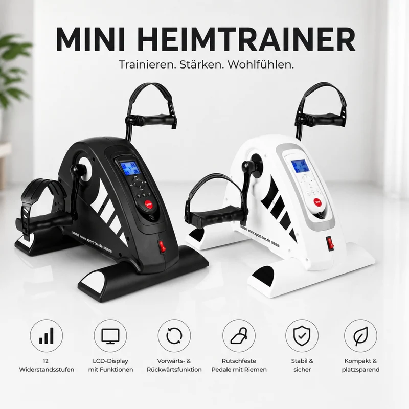 Kompakter Arm- und Beintrainer mit Fernbedienung, Bewegungstrainer für komfortables Heimtraining
