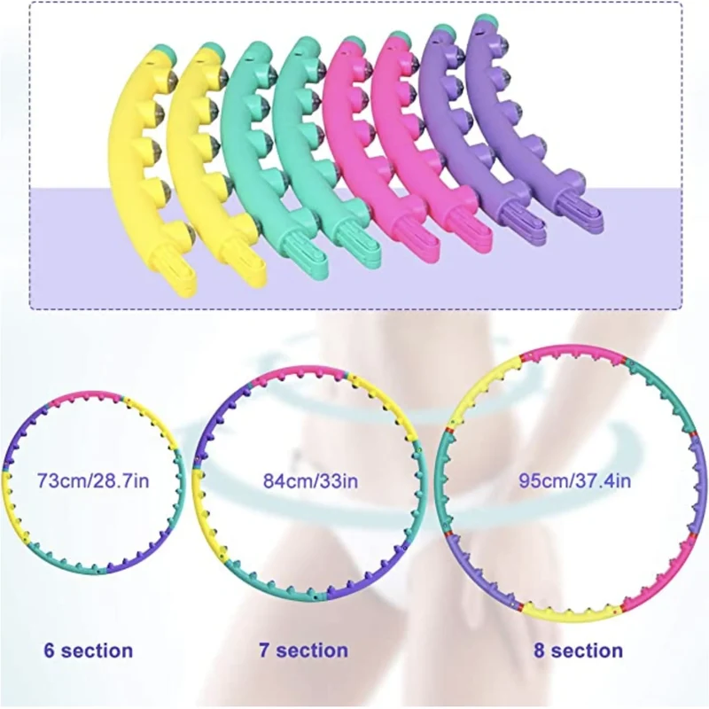 Hula Hoop Reifen Premium, Magnet-Massage-Noppen