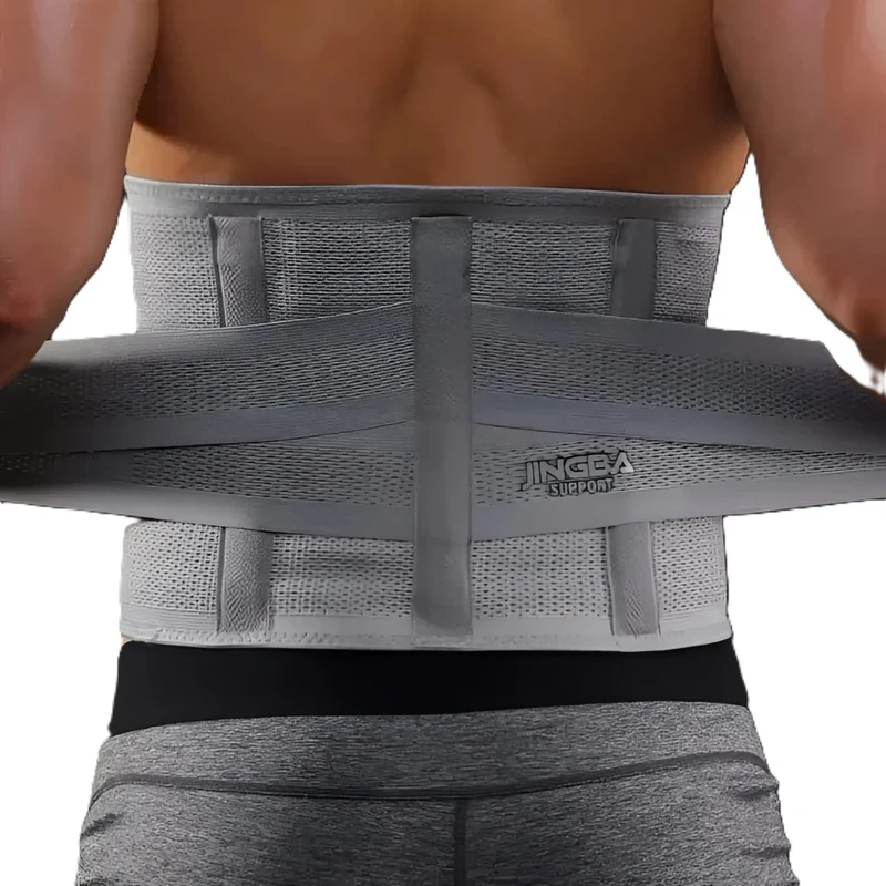 Fitness Gürtel Grau - Unisex, Schwitzgürtel, Bauchweggürtel, Waist Trainer