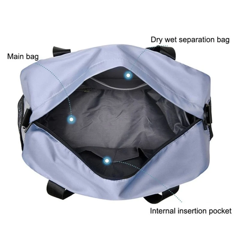 Sporttasche 32L, robuste Gym Bag aus Oxford-Stoff mit Nass-/Trockentrennung und Schultergurt, perfekt für Fitness, Reisen und Training