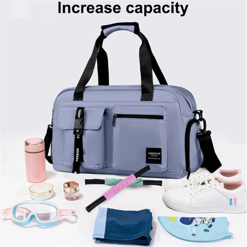 Sporttasche 32L, robuste Gym Bag aus Oxford-Stoff mit Nass-/Trockentrennung und Schultergurt, perfekt für Fitness, Reisen und Training