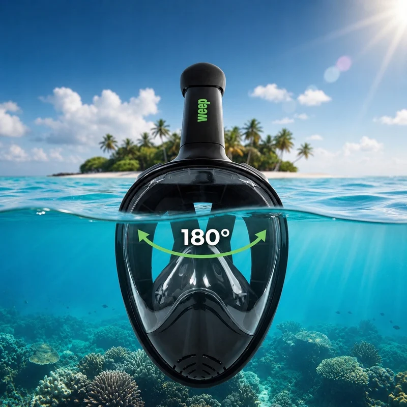 Maska Do Nurkowania Weep Dive-Y Snorkeling Pełnotwarzowa No Fog