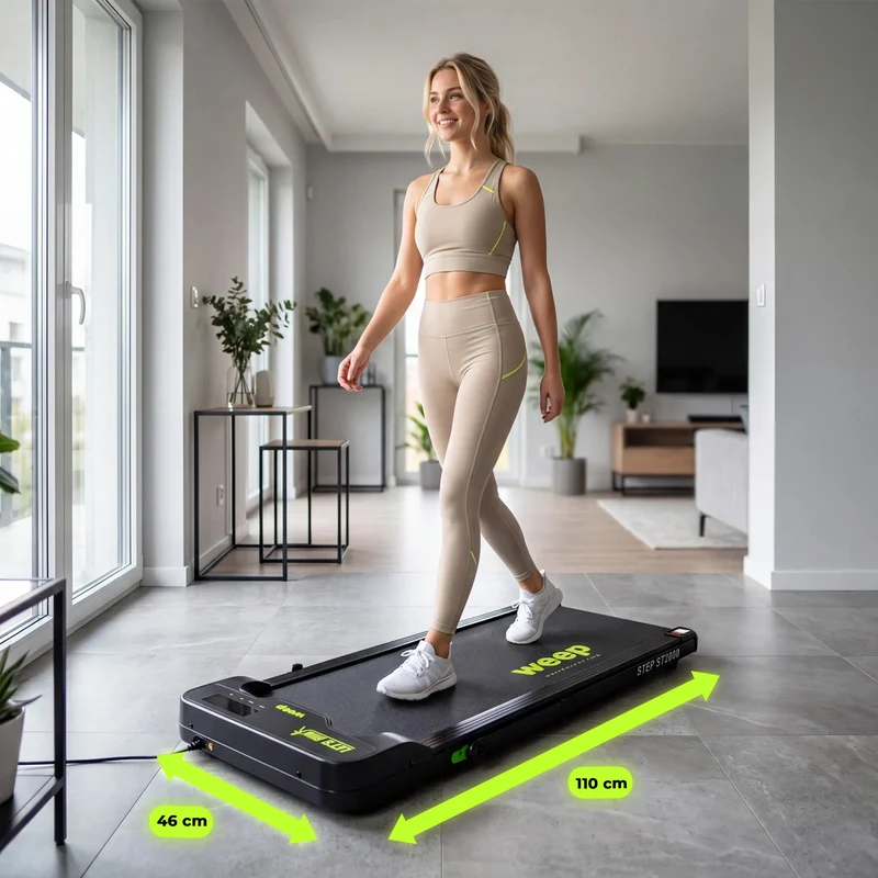 Weep STEP Bieżnia Elektryczna Składana pod Biurko Walking Pad 2 Poziomy Nachylenia 6km/h