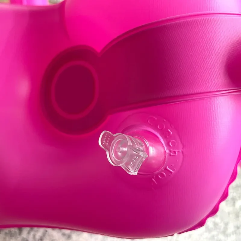 Kinder Schwimmweste mit Engel, Einhorn oder Dino Design, Aufblasbare Schwimmhilfe, Schwimmen lernen für Jungen & Mädchen – Größe M/L in Rosa, Grün & Gelb