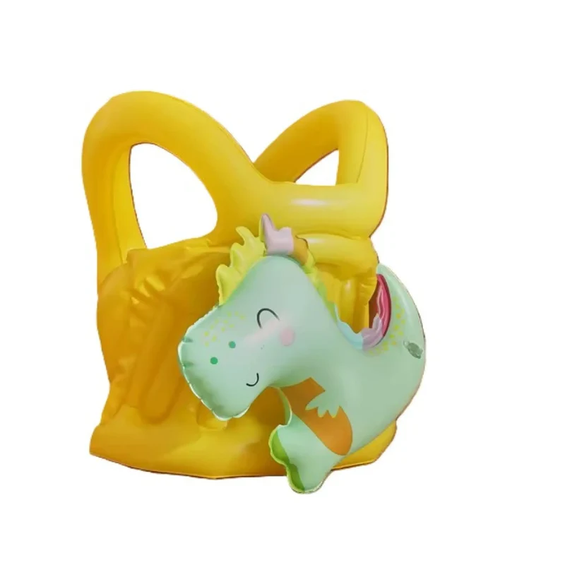 Kinder Schwimmweste mit Engel, Einhorn oder Dino Design, Aufblasbare Schwimmhilfe, Schwimmen lernen für Jungen & Mädchen – Größe M/L in Rosa, Grün & Gelb
