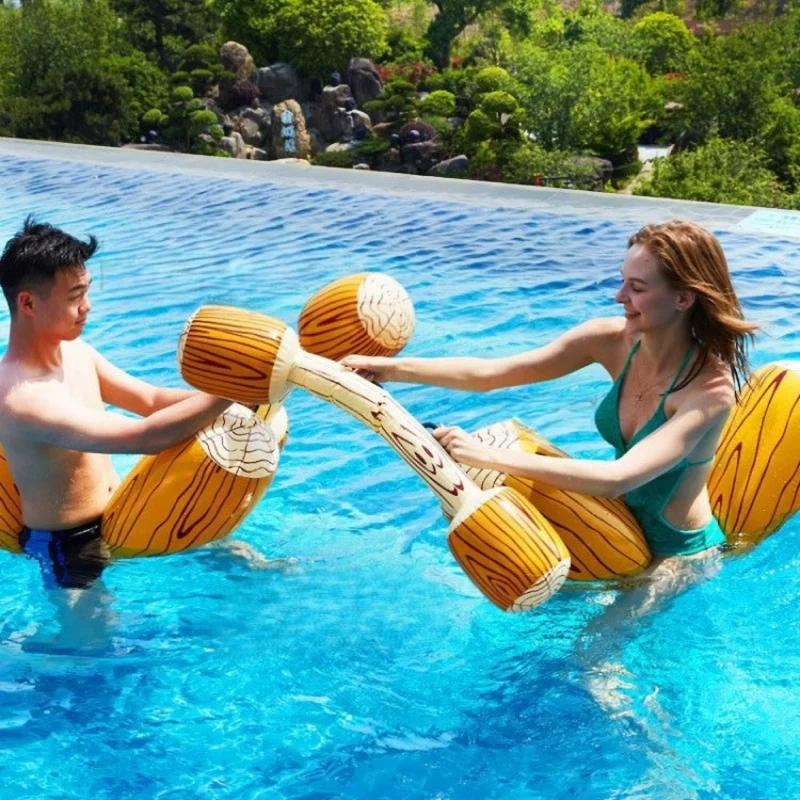 Aufblasbares Gladiator Pool Spielset – Wasserspaß mit XXL Floß & Paddel für Kinder & Erwachsene