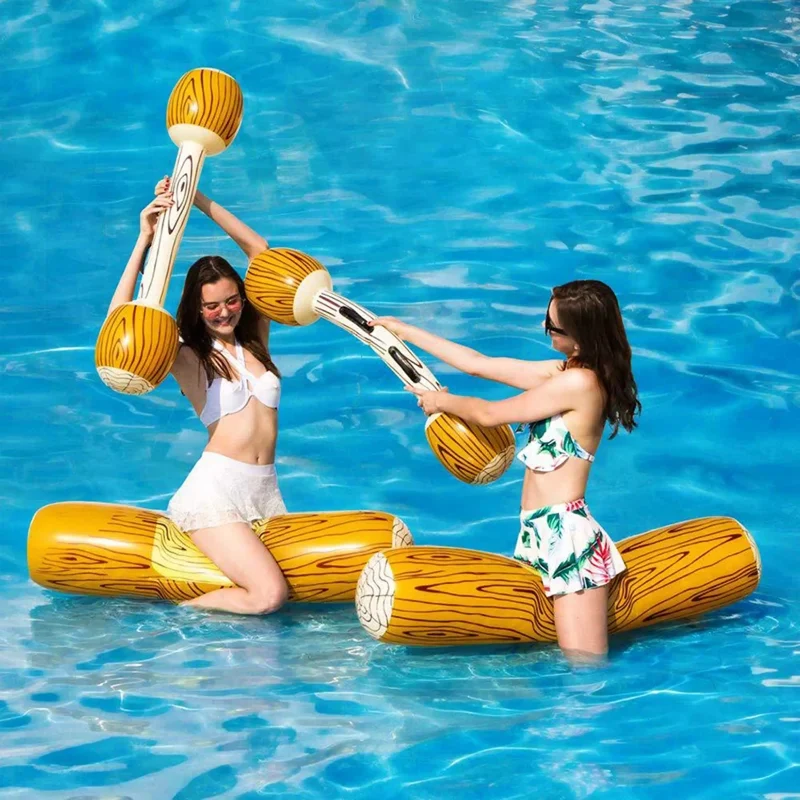 Aufblasbares Gladiator Pool Spielset – Wasserspaß mit XXL Floß & Paddel für Kinder & Erwachsene