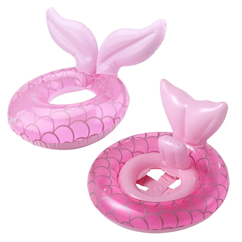 Aufblasbarer Schwimmreifen Meerjungfrau Design, sicherer Kinder Schwimmring aus PVC