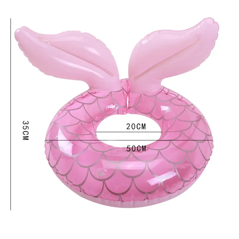 Aufblasbarer Schwimmreifen Meerjungfrau Design, sicherer Kinder Schwimmring aus PVC