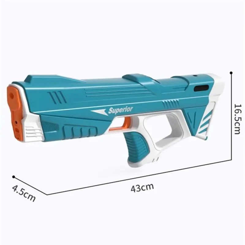 Wasserpistole elektrisch mit Akku & USB – 500 ml, 12 m Schussweite, ideal für Pool & Strand