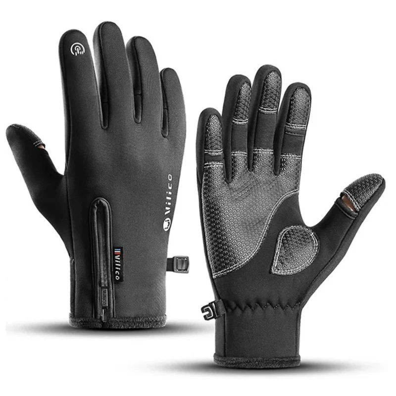 Touchscreen Winterhandschuhe, umklappbare Fingerkuppen, warm, wasserabweisend & winddicht, reflektierend, rutschfest