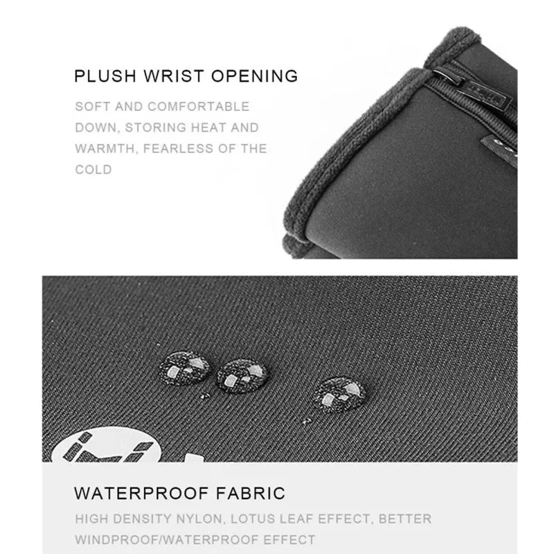 Touchscreen Winterhandschuhe, umklappbare Fingerkuppen, warm, wasserabweisend & winddicht, reflektierend, rutschfest