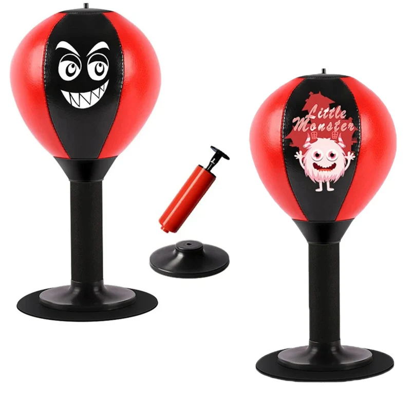 PU-Leder Punchingball mit Saugnapf, Desktop Boxball, Speedball für Büro & Zuhause