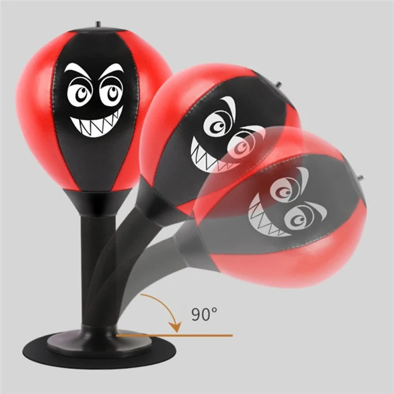 PU-Leder Punchingball mit Saugnapf, Desktop Boxball, Speedball für Büro & Zuhause