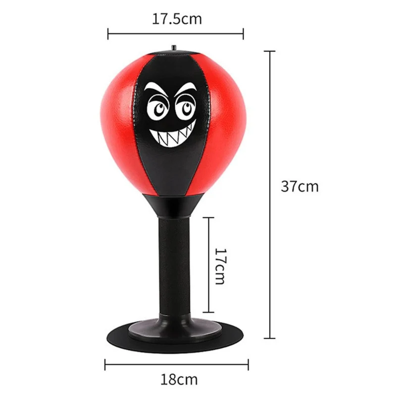 PU-Leder Punchingball mit Saugnapf, Desktop Boxball, Speedball für Büro & Zuhause