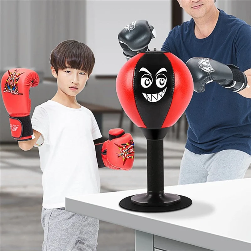 PU-Leder Punchingball mit Saugnapf, Desktop Boxball, Speedball für Büro & Zuhause