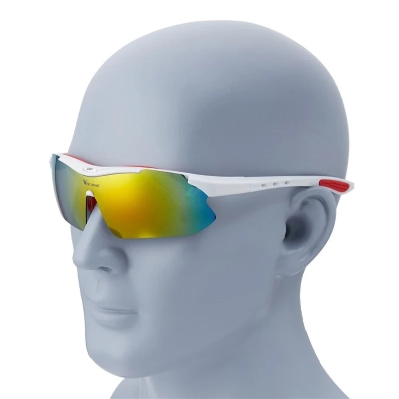 Sportbrille mit UV400 Schutz Fahrradbrille für Herren & Damen, Polarisierte Gläser, Outdoor & Freizeit