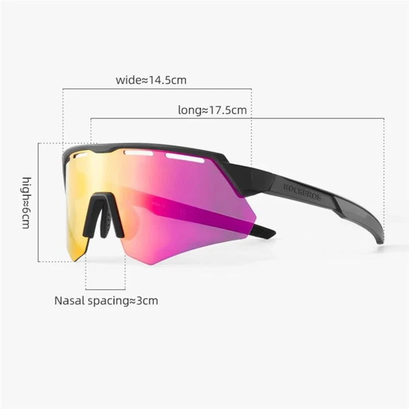 Sport-Sonnenbrille mit polarisierten Gläsern, ergonomische Passform, UV-Schutz für Radsport, Laufen & Outdoor