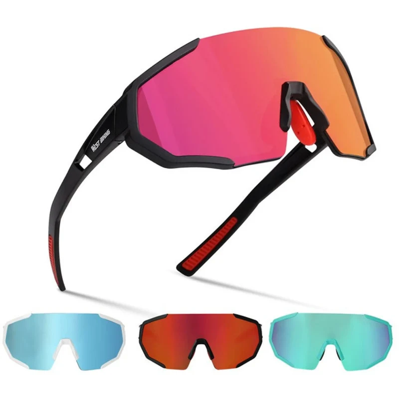 Sport-Sonnenbrille mit UV400 & polarisierten Gläsern, HD-Sicht für Radsport, Laufen & Outdoor