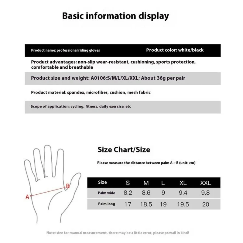 Halbfinger Fahrradhandschuhe – Rutschfeste, gepolsterte Handschuhe für Training, Outdoor & Fitness