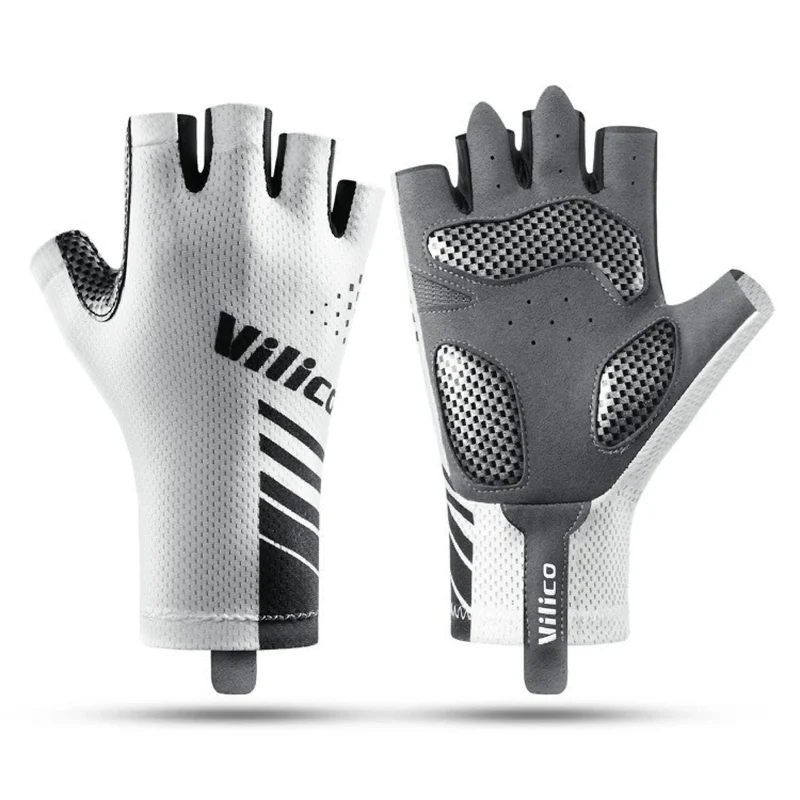 Fingerlose Fahrradhandschuhe gepolstert – Rutschfeste, atmungsaktive Handschuhe für Training, Outdoor & Fitness