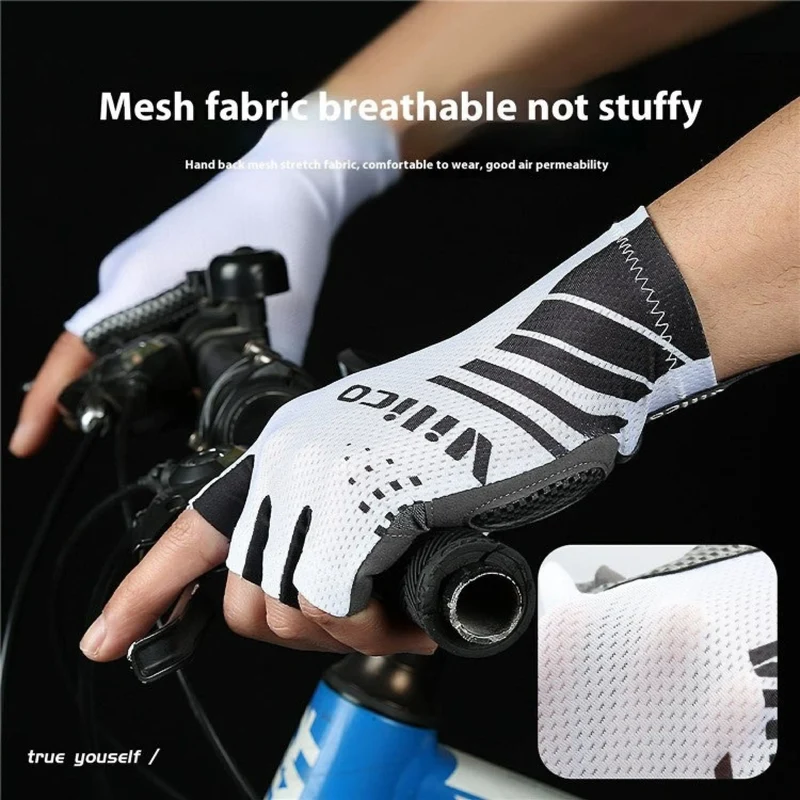 Fingerlose Fahrradhandschuhe gepolstert – Rutschfeste, atmungsaktive Handschuhe für Training, Outdoor & Fitness