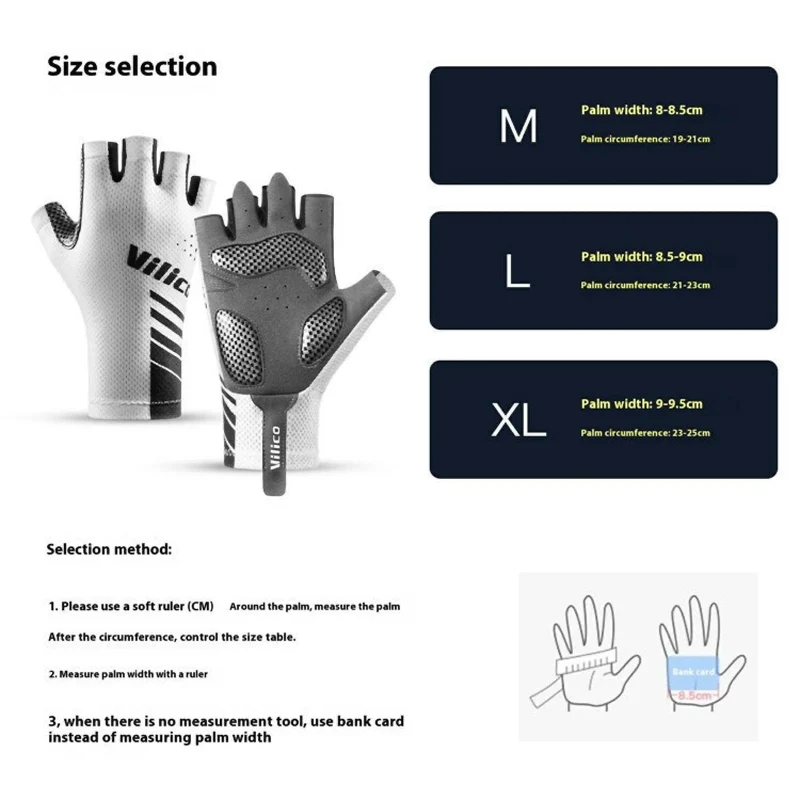 Fingerlose Fahrradhandschuhe gepolstert – Rutschfeste, atmungsaktive Handschuhe für Training, Outdoor & Fitness