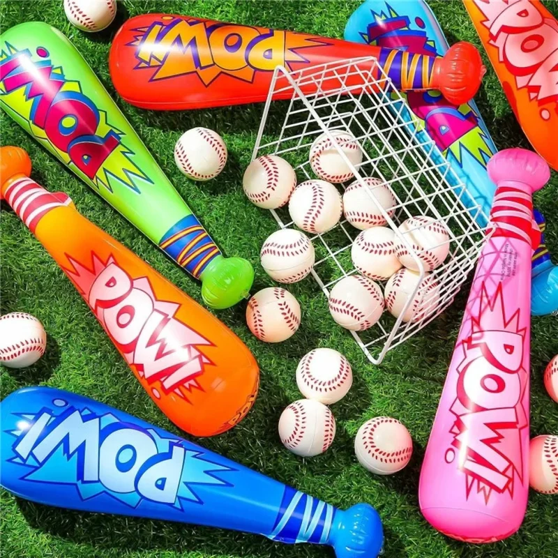 Baseballschläger 40cm aufblasbar, buntes Spielzeug für Geburtstage, Party & Karneval