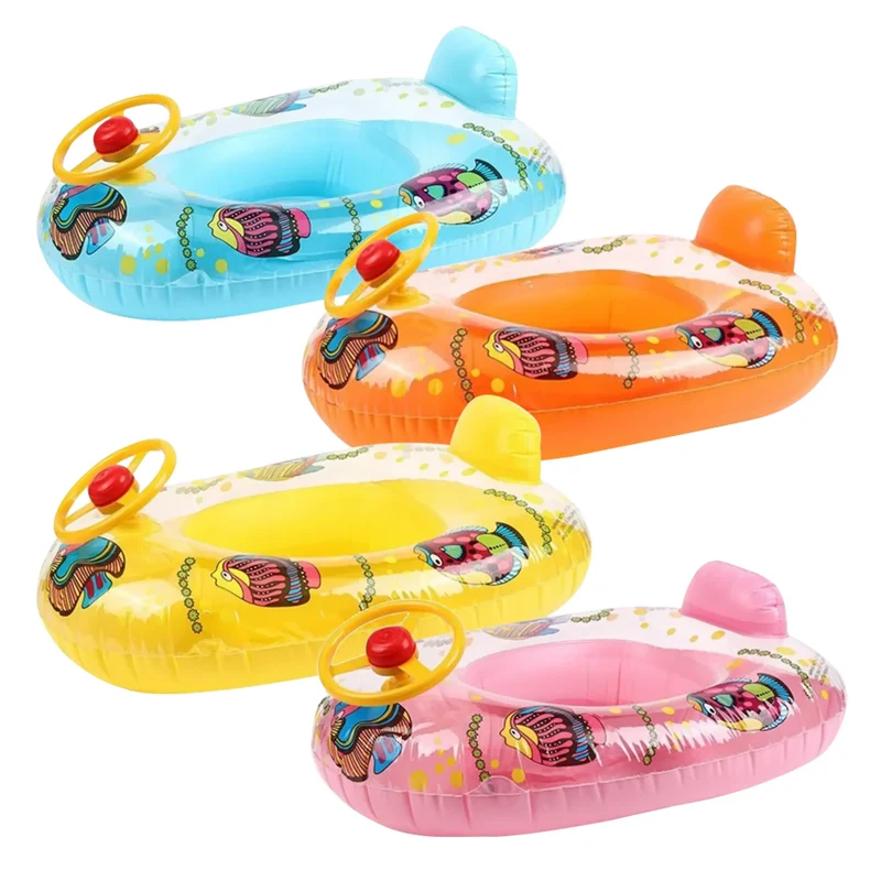Aufblasbarer Schwimmring für Babys und Kleinkinder (1–3 Jahre) Mit Lenkrad, Hupe & Rückenlehne – sicherer Badespaß für Kinder bis 25 kg