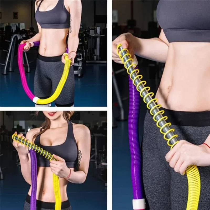 Bauchtrainer Hula Hoop mit Rückfederung – Spiral-Fitnessreifen für Bauch, Taille & Körperstraffung