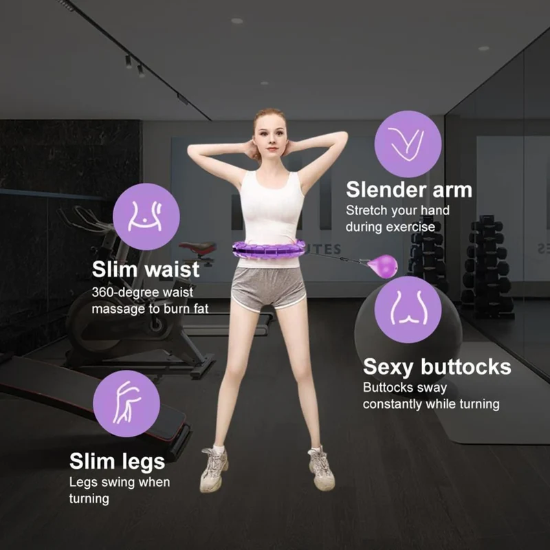 Smart Hula Hoop Maschine 24-Teile mit Schwungkugel, Premium