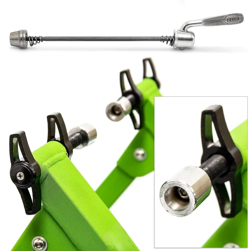 Indoor Fahrradtrainer – 6 Gänge, faltbar & robust mit Vorderradstütze & Stahlgestell, Fahrrad Rollentrainer